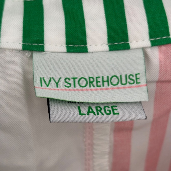 Ivy Store House AKA Contrast Stripe Ivy Poplin Shirt Dress - size L - Picture 5 of 6